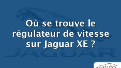 Où se trouve le régulateur de vitesse sur Jaguar XE ?